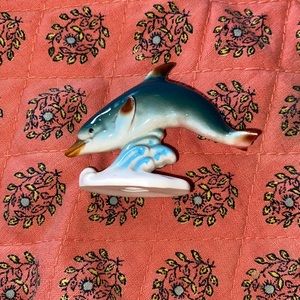 Vintage Fine Bone China Dolphin Figurine